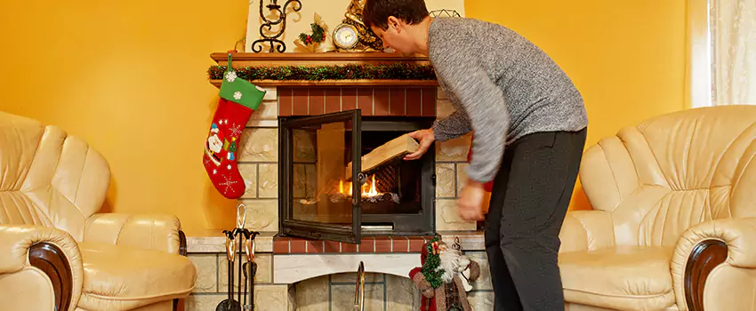 Rusted Metal Fireplace Restoration in Hamtramck, Michigan